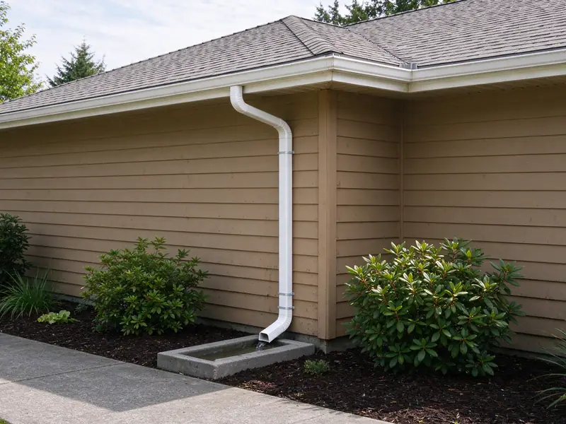 Downspouts on a Kent house