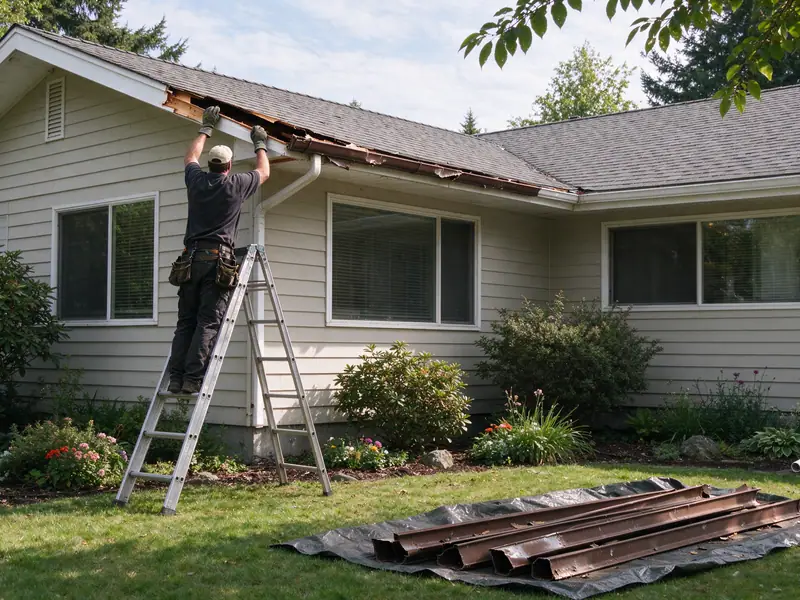 Gutter Replacement on a Kent house